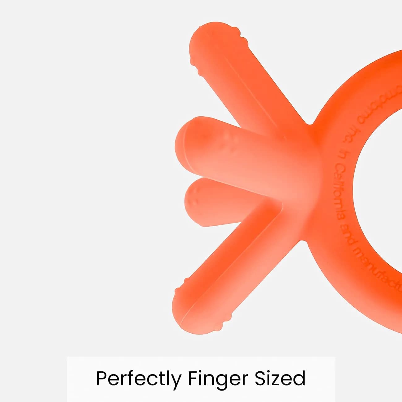 Comotomo Silicone Baby Teether, Orange | BPA-Free, Food-Grade Silicone - view 4