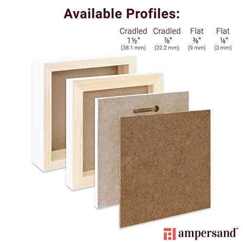 Ampersand Artist Panel Primed Smooth Surface 11x14 Inch (27.9cm x 35.7cm) | Rigid MDF Board for Acrylic, Oil, Mixed Media thumbnail 6