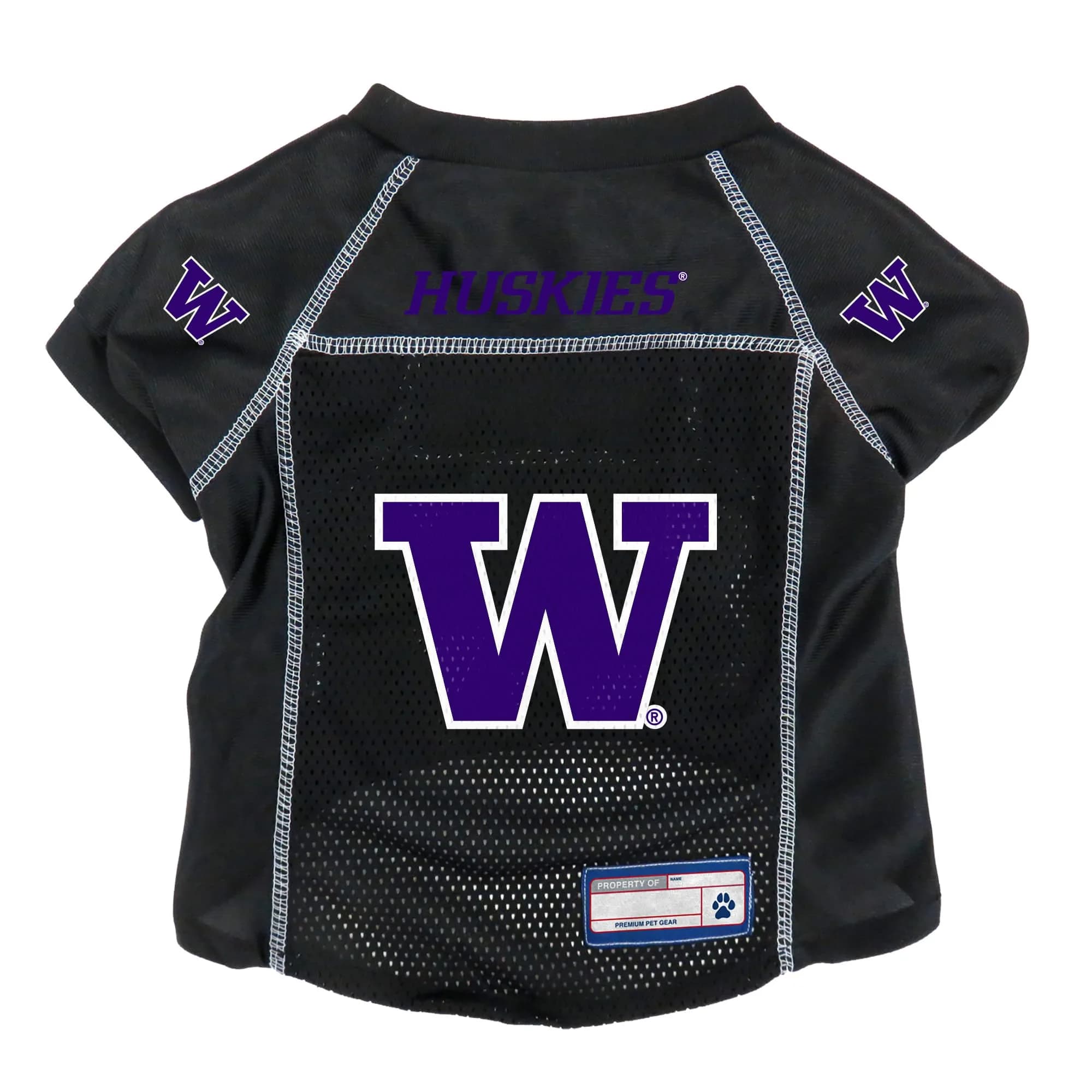 Littlearth NCAA Washington Huskies Basic Pet Jersey, Small | Team Color, Officially Licensed — Washington Huskies