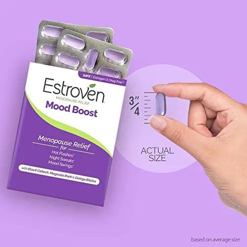 Estroven Mood Boost for Menopause Relief Supplement for Women, 30 Count | Supports Mood, Sleep & Hot Flashes thumbnail 4