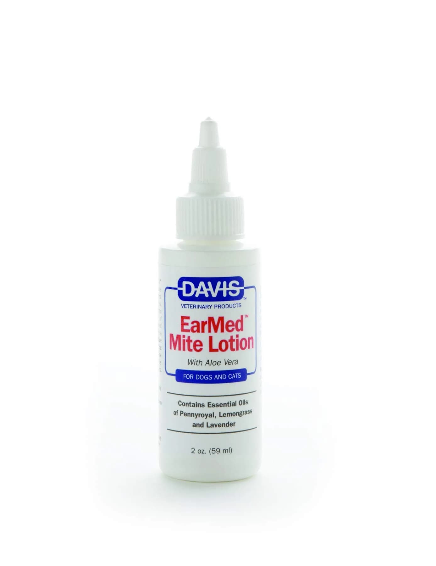 Davis EML02 EarMed Mite Lotion for Pets 2 oz | Insecticide-Free Ear Care Solution — 2 oz