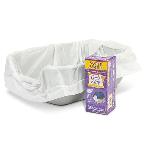 Fresh Kitty Super Jump Litter Box Liners 25in Jumbo Drawstring Scented | Heavy-Duty Leak-Proof Pet Bag thumbnail 4