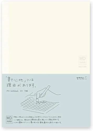 Midori MD Notebook, A5, Grid Ruled | Original Writing Paper, 176 Pages, Thread Binding thumbnail 1