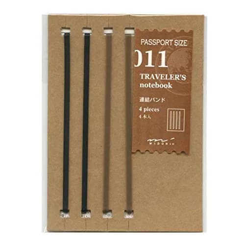 DESIGNPHIL Midori Travelers TRV Refill Connection Band Passport Size | Durable Rubber Elastic Band for Travel & Passport (70-120 chars) thumbnail 1