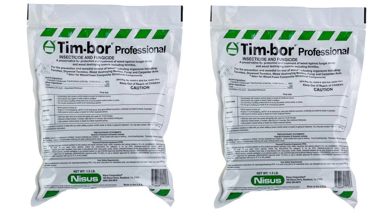 Nisus Tim-BOR Professional 2.27kg (5lb) Bags | Wood Preservative & Fungicide for Wood Decay & Termites