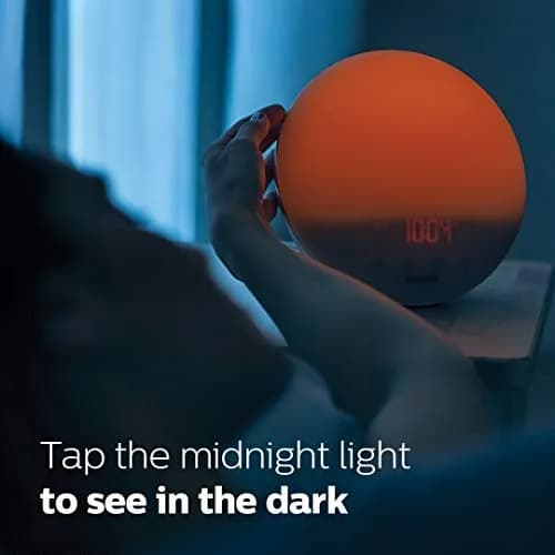 Philips Wake-Up Light, Colored Sunrise & Sunset Simulation, 5 Natural Sounds, FM Radio & Reading Lamp, Tap Snooze, HF3520/60 thumbnail 7