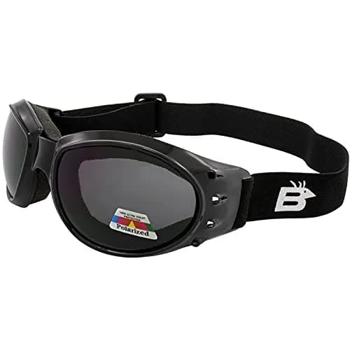 Birdz Eagle Motorcycle Goggles Black Frame Mirrored Brown Lens | 100% UVA/UVB Protection for Long Rides thumbnail 5