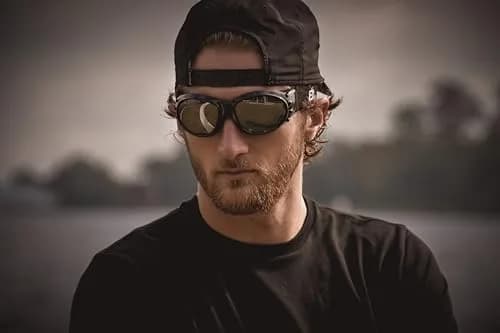 Birdz Eagle Motorcycle Goggles Black Frame Mirrored Brown Lens | 100% UVA/UVB Protection for Long Rides thumbnail 6