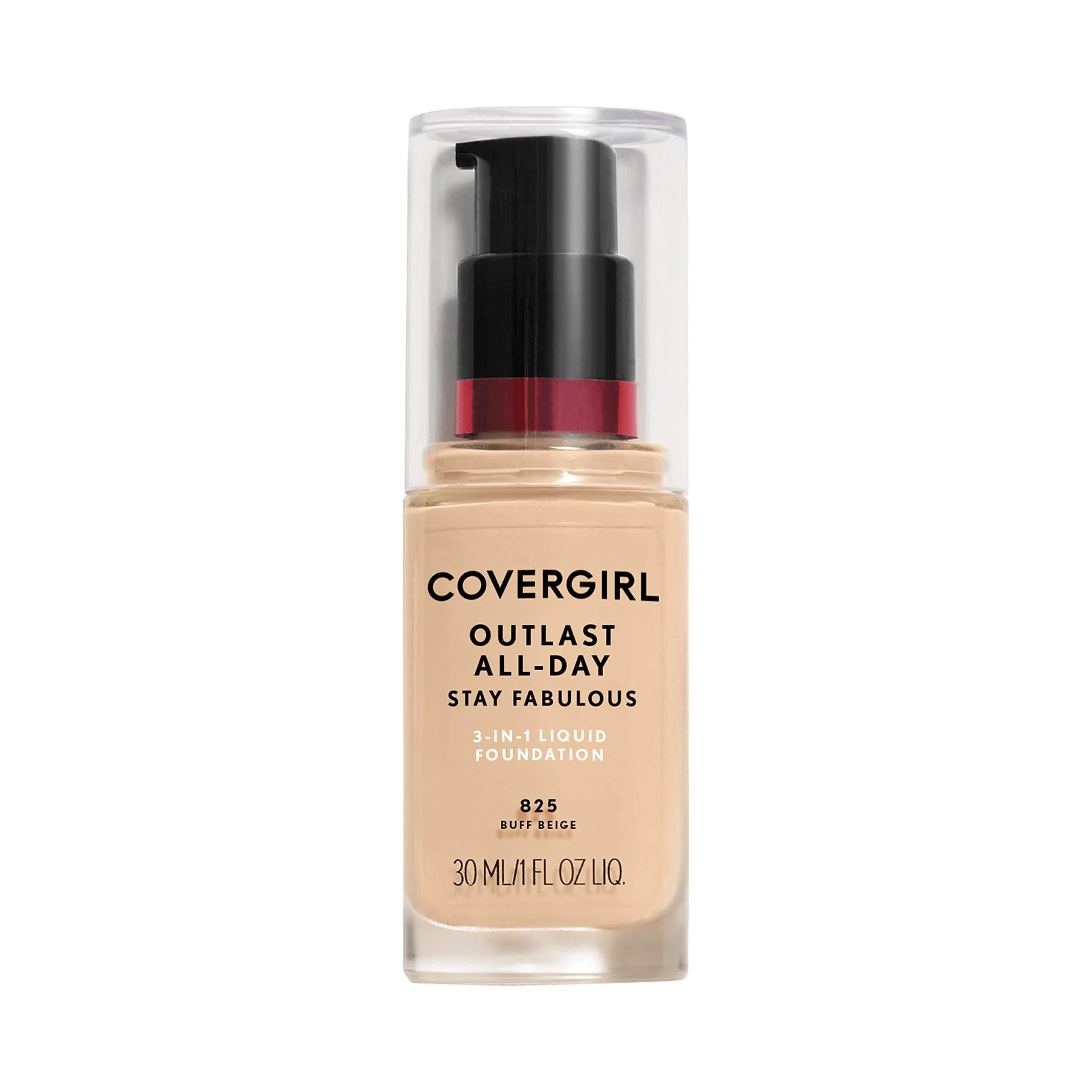 Covergirl Outlast All-Day Stay Fabulous 3-in-1 Foundation, Buff Beige, 30ml | Long-Lasting Matte Finish — BUFF BEIGE
