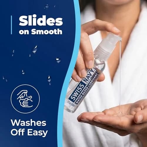 Swiss Navy Water-Based Lubricant - 2 oz | Gel with Slickness & Travel-Friendly Locking Pump thumbnail 4