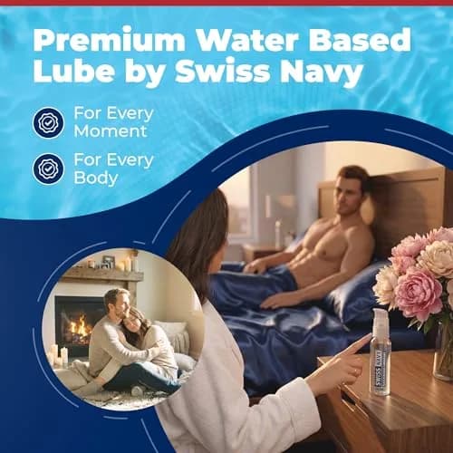 Swiss Navy Water-Based Lubricant - 2 oz | Gel with Slickness & Travel-Friendly Locking Pump thumbnail 2