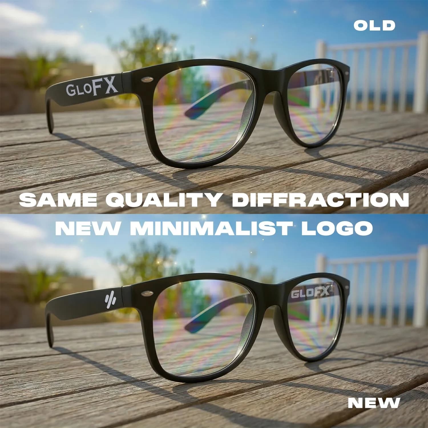 GloFX Ultimate Diffraction Glasses - Black Frame, Rainbow Lens | Lightweight & Durable - view 6