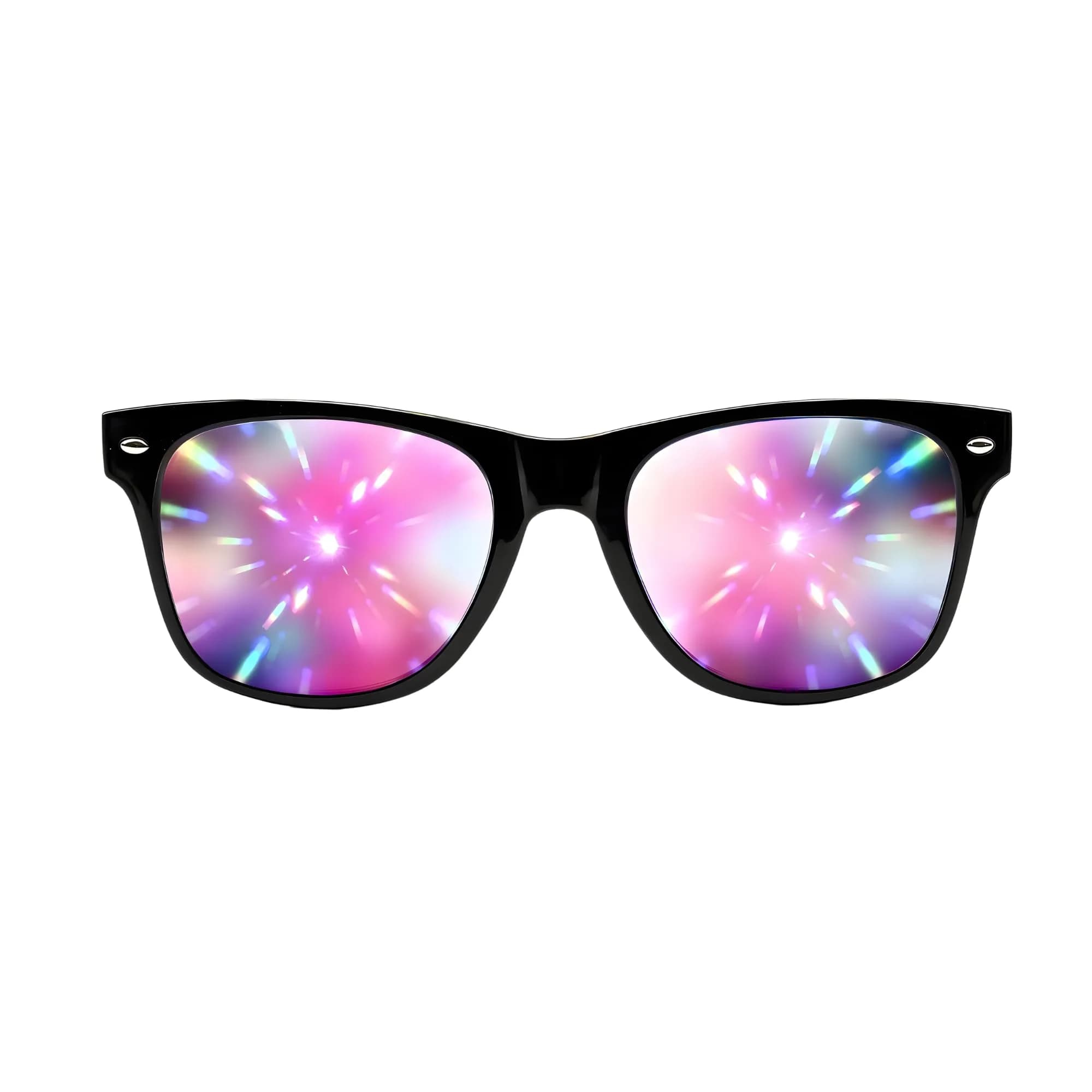 GloFX Ultimate Diffraction Glasses - Black Frame, Rainbow Lens | Lightweight & Durable - main product image