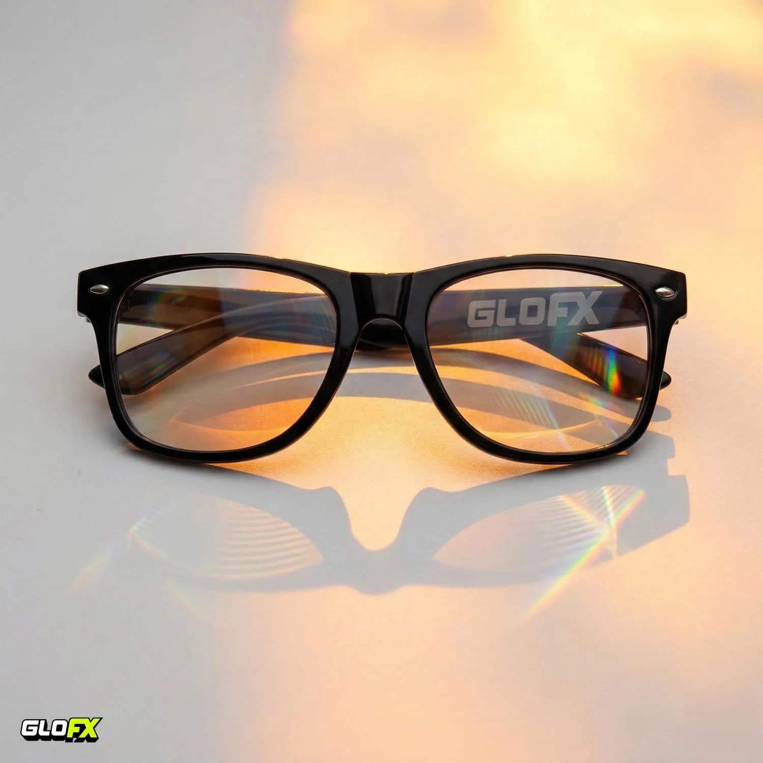 GloFX Ultimate Diffraction Glasses - Black Frame, Rainbow Lens | Lightweight & Durable - view 7