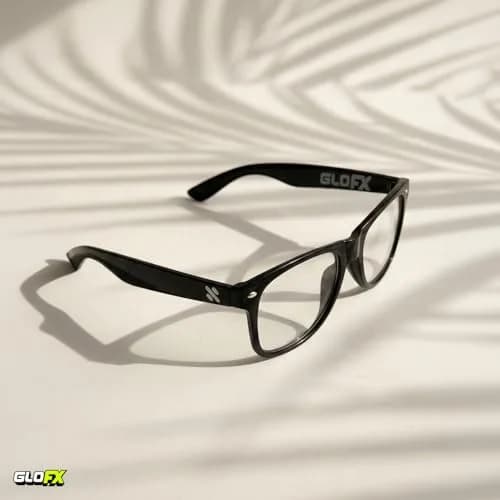 GloFX Ultimate Diffraction Glasses - Black Frame, Rainbow Lens | Lightweight & Durable thumbnail 9