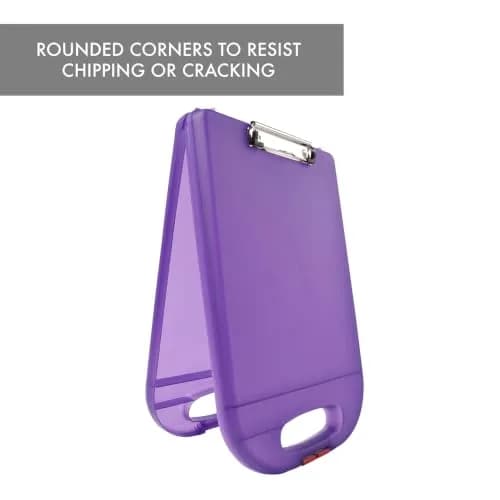 Dexas Clipcase 2 Storage Clipboard with Rounded Handle, Purple | Durable Plastic, 15.5x10 inches, USA Design thumbnail 4
