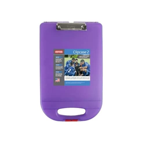Dexas Clipcase 2 Storage Clipboard with Rounded Handle, Purple | Durable Plastic, 15.5x10 inches, USA Design thumbnail 6