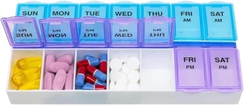 EZY DOSE Weekly AM/PM Pill Organizer Case 14 Compartments | Arthritis Foundation Recommended thumbnail 6