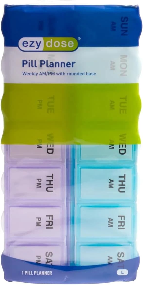 EZY DOSE Weekly AM/PM Pill Organizer Case 14 Compartments | Arthritis Foundation Recommended - view 4