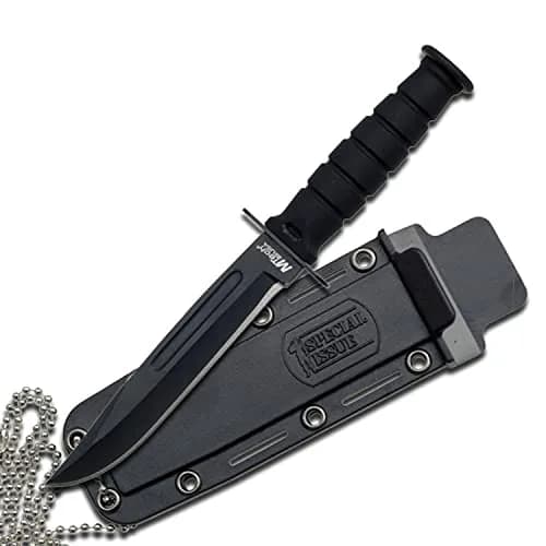 MTECH USA Fixed Blade Knife, Clip Point, 3.25" Blade | Concealed Neck Carry, Durable Stainless Steel thumbnail 1