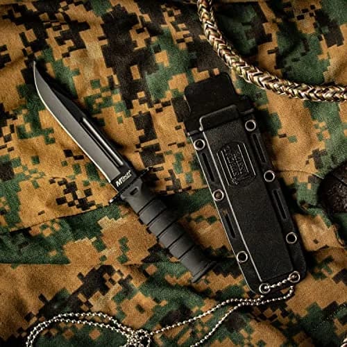 MTECH USA Fixed Blade Knife, Clip Point, 3.25" Blade | Concealed Neck Carry, Durable Stainless Steel thumbnail 2