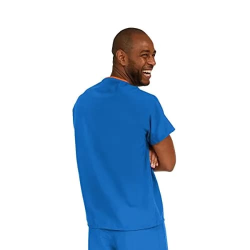 Medline PerforMAX Reversible V-Neck Scrub Top, 3XL, Royal Blue | Energy-efficient, quick-drying, durable medical scrub thumbnail 2