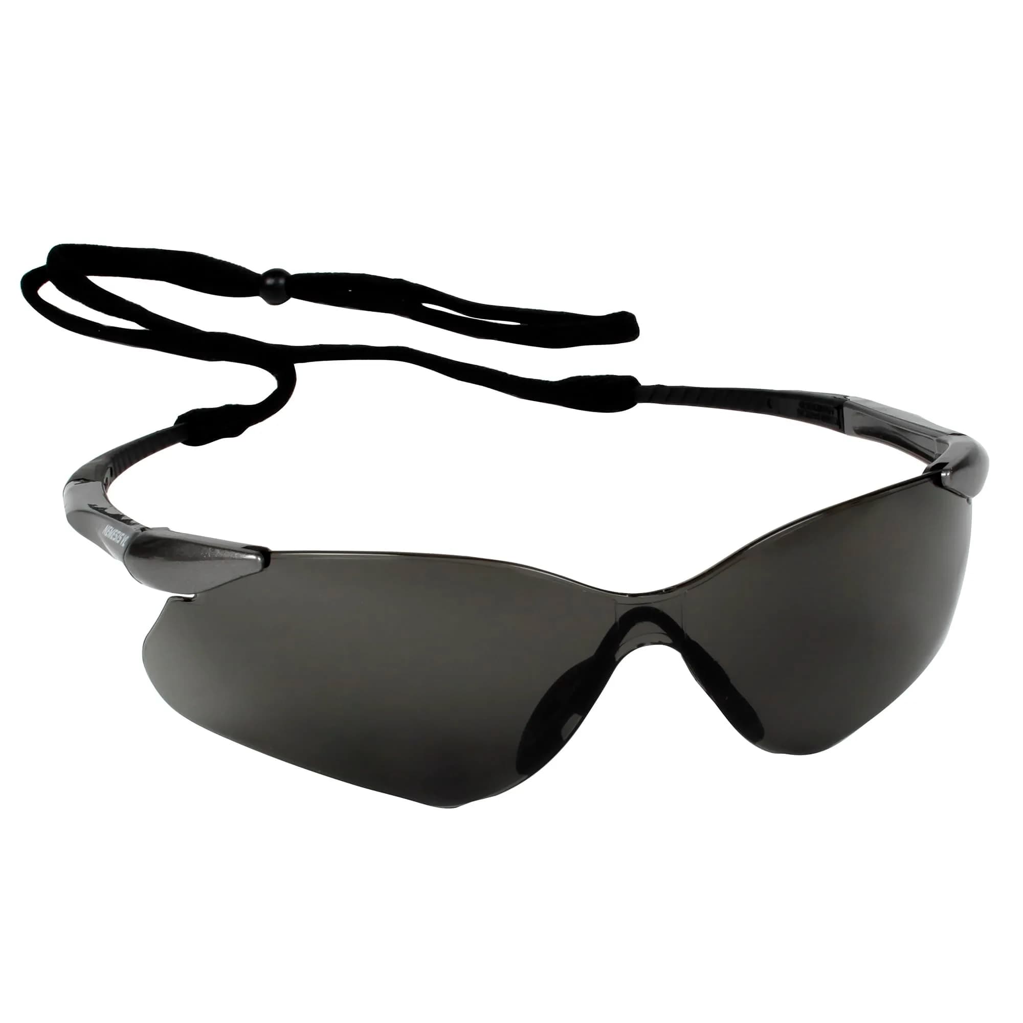 KleenGuard Nemesis VL Safety Sunglasses (25704), Frameless UV Protection, Smoke Lens, 12 Pairs | Lightweight, Impact-Resistant — Smoke Lens
