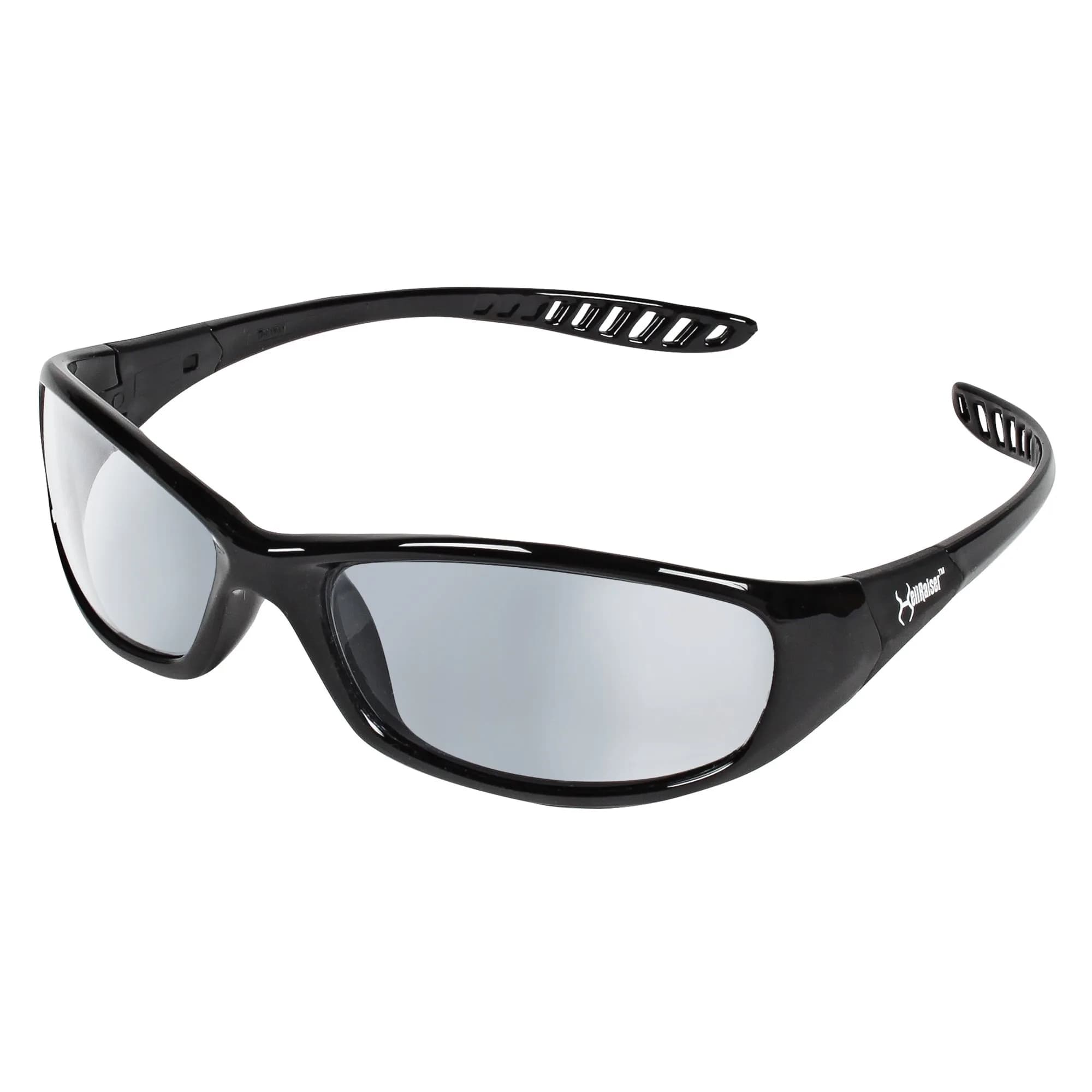 KleenGuard V40 Hellraiser Safety Glasses 12 Pairs | Indoor/Outdoor Lens, Black Frame, ANSI Z87.1+ Certified — Black Frame