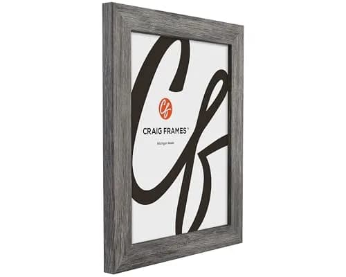 Craig Frames 10x13 Gray Barnwood Picture Frame 25.4cm x 33cm | Rustic Wall & Tabletop Decor thumbnail 3