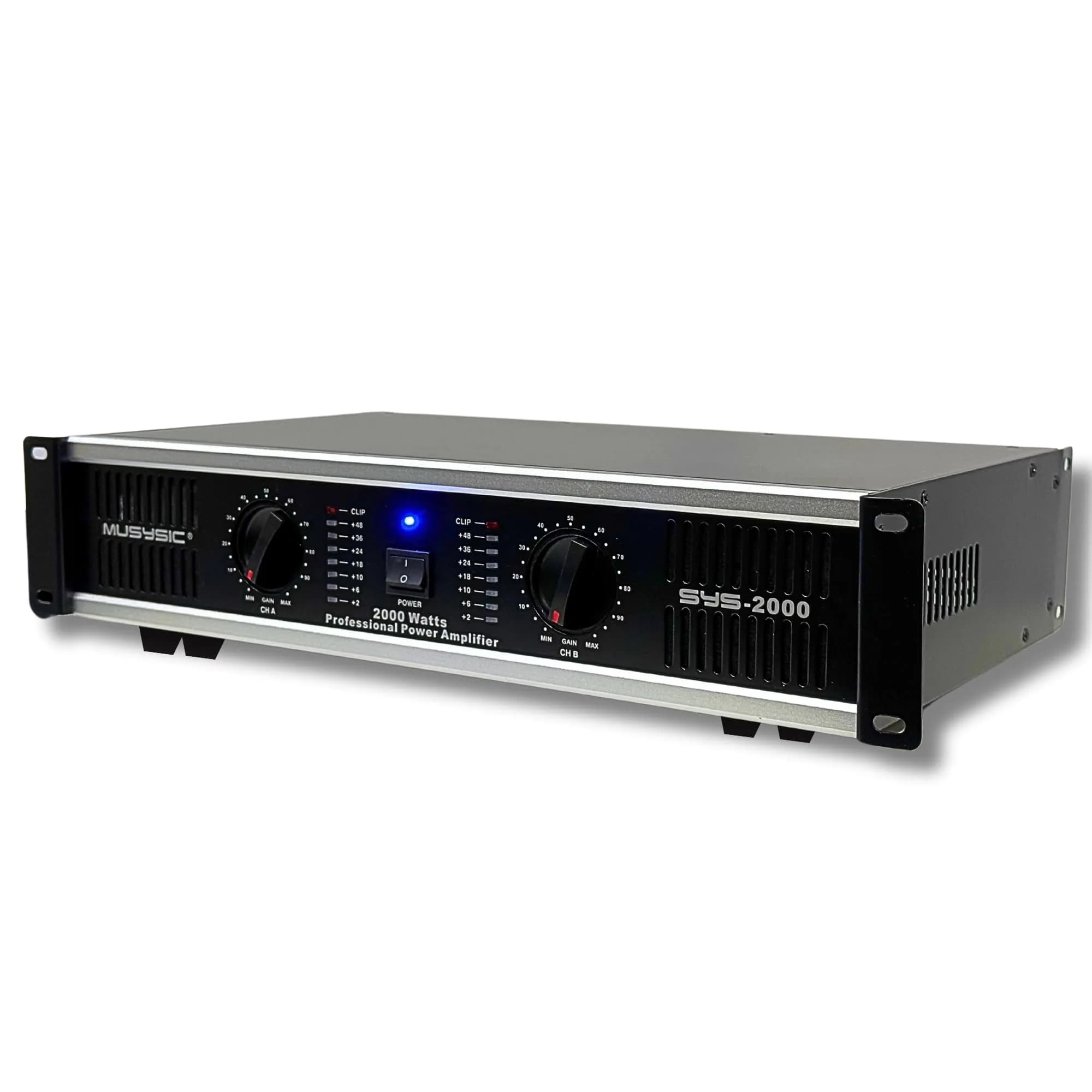 MUSYSIC Power Amplifier 2000 Watts | 2 Channel PA Amplifier for Speakers in India - main product image