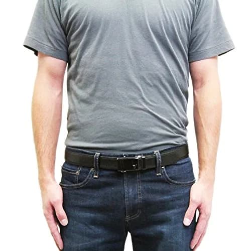 Mission Belt Men's Ratchet Belt - 35mm Black Buckle/Black Leather, Extra Large (39-42) | Perfect Fit & Support for Indian Climate thumbnail 2