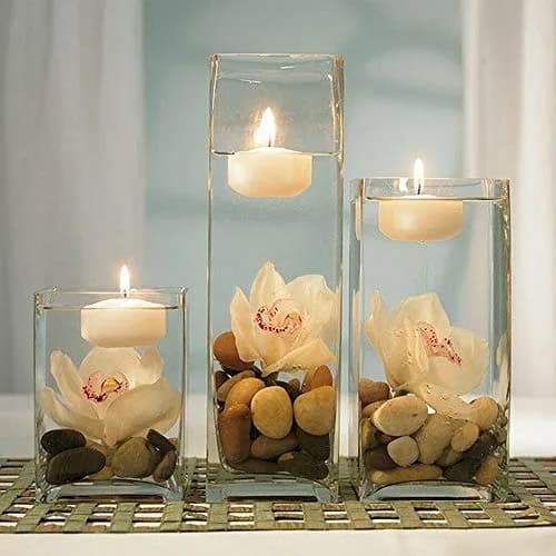 WGVI Rectangle Block Vase 6" x 4" x 6" Clear Glass Home Decor thumbnail 6