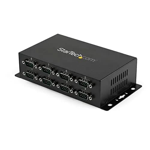 StarTech.com 8-Port USB to Serial RS232 Hub, Industrial, TAA (ICUSB2328I) | Rugged Metal Enclosure, COM Port Retention, Plug & Play thumbnail 1