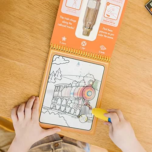 Melissa & Doug On The Go Water Wow! Mess Free Coloring Book Vehicles 25.4cm (10in) | FSC Certified Activity Pad thumbnail 5