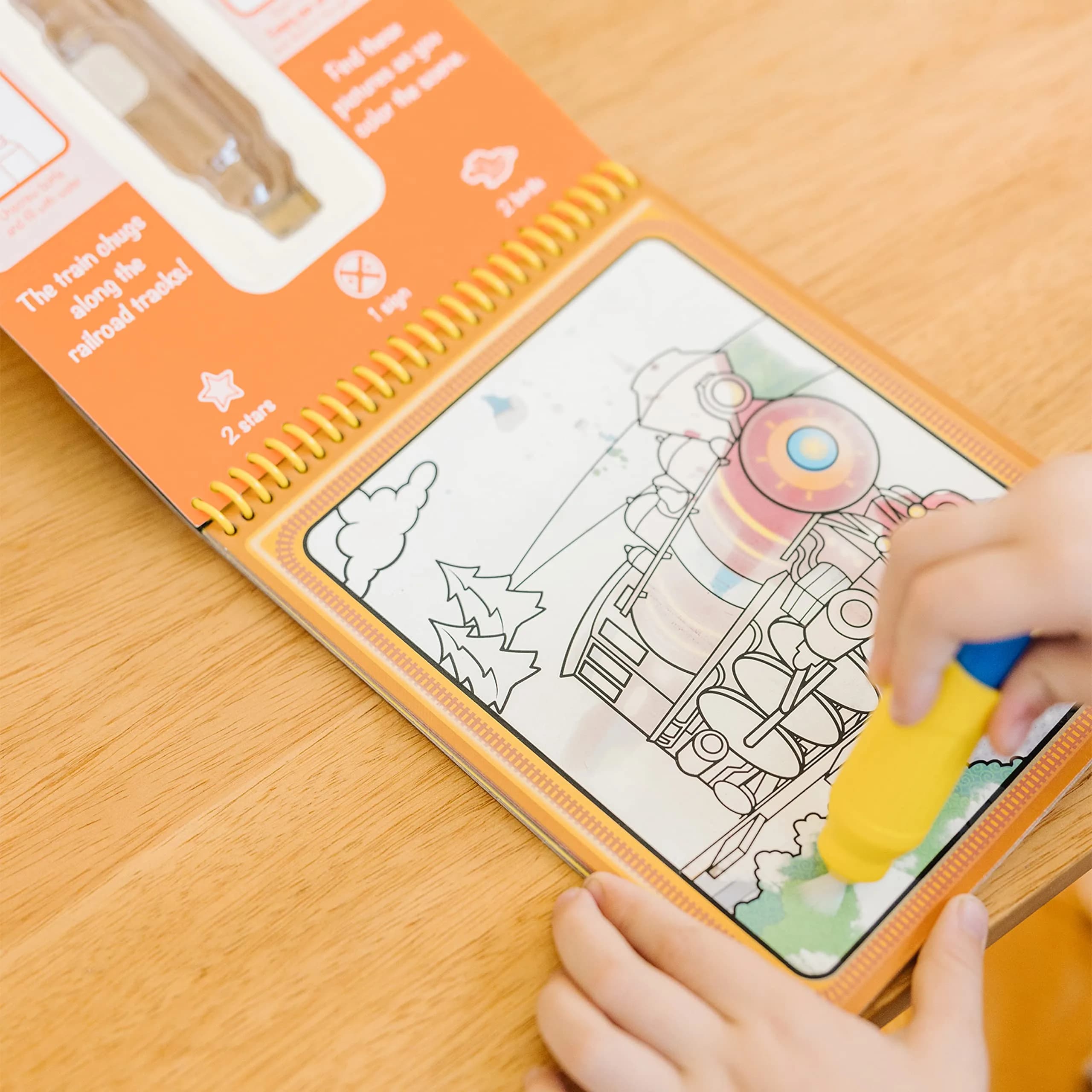 Melissa & Doug On The Go Water Wow! Mess Free Coloring Book Vehicles 25.4cm (10in) | FSC Certified Activity Pad - view 9