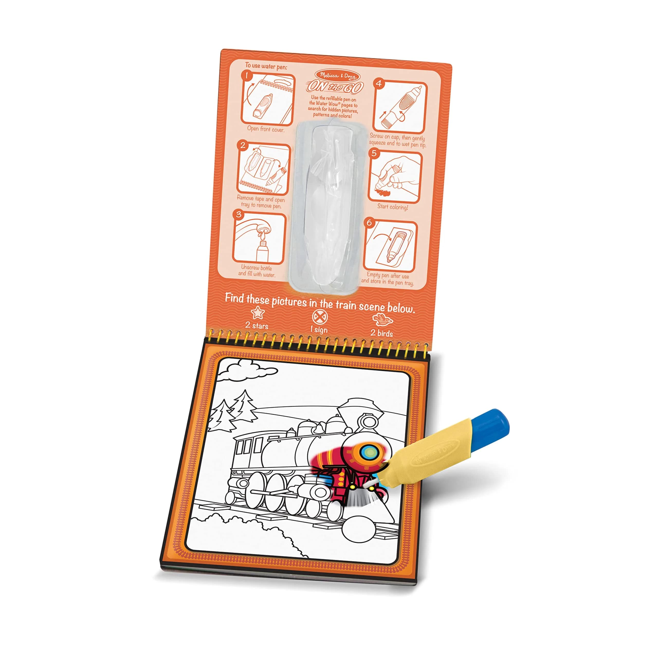 Melissa & Doug On The Go Water Wow! Sports Activity Pad, Reusable Coloring Book with Water Pen | USA Import - view 4