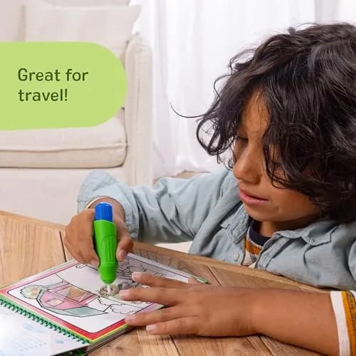 Melissa & Doug On the Go Water Wow! Animals Activity Pad | Mess-Free Water Reveal Coloring Book with Refillable Pen, 4 Pages, Ages 3+ thumbnail 6