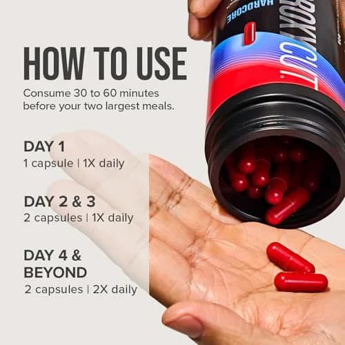 Hydroxycut Hardcore Thermogenic Supplement 60 Count | Metabolism Support with 265mg Caffeine thumbnail 6