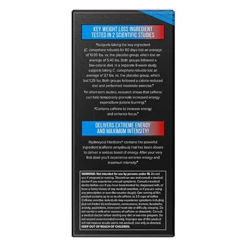 Hydroxycut Hardcore Thermogenic Supplement 60 Count | Metabolism Support with 265mg Caffeine thumbnail 7