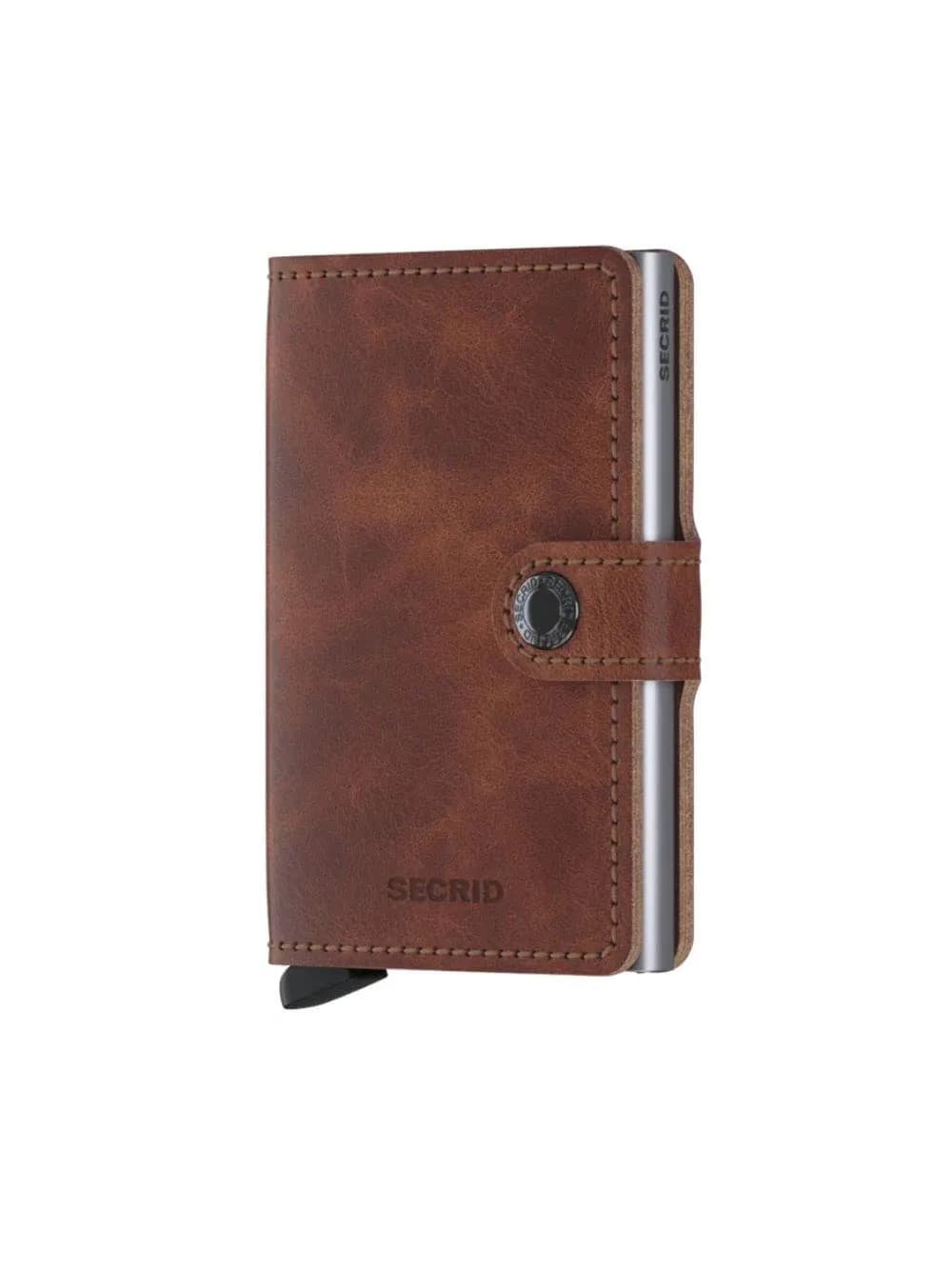 Secrid Mini Wallet Genuine Leather Vintage Brown RFID Safe Card Case 6 Cards | Compact & Secure — Vintage Brown