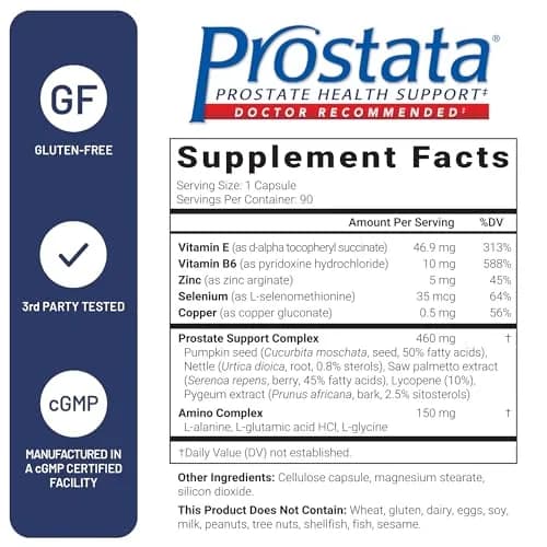 U.S.DOCTORS'CLINICAL Prostata - Clinically Proven Prostate Supplement for Men - 60 Capsules | Supports Urinary & Bladder Health thumbnail 7