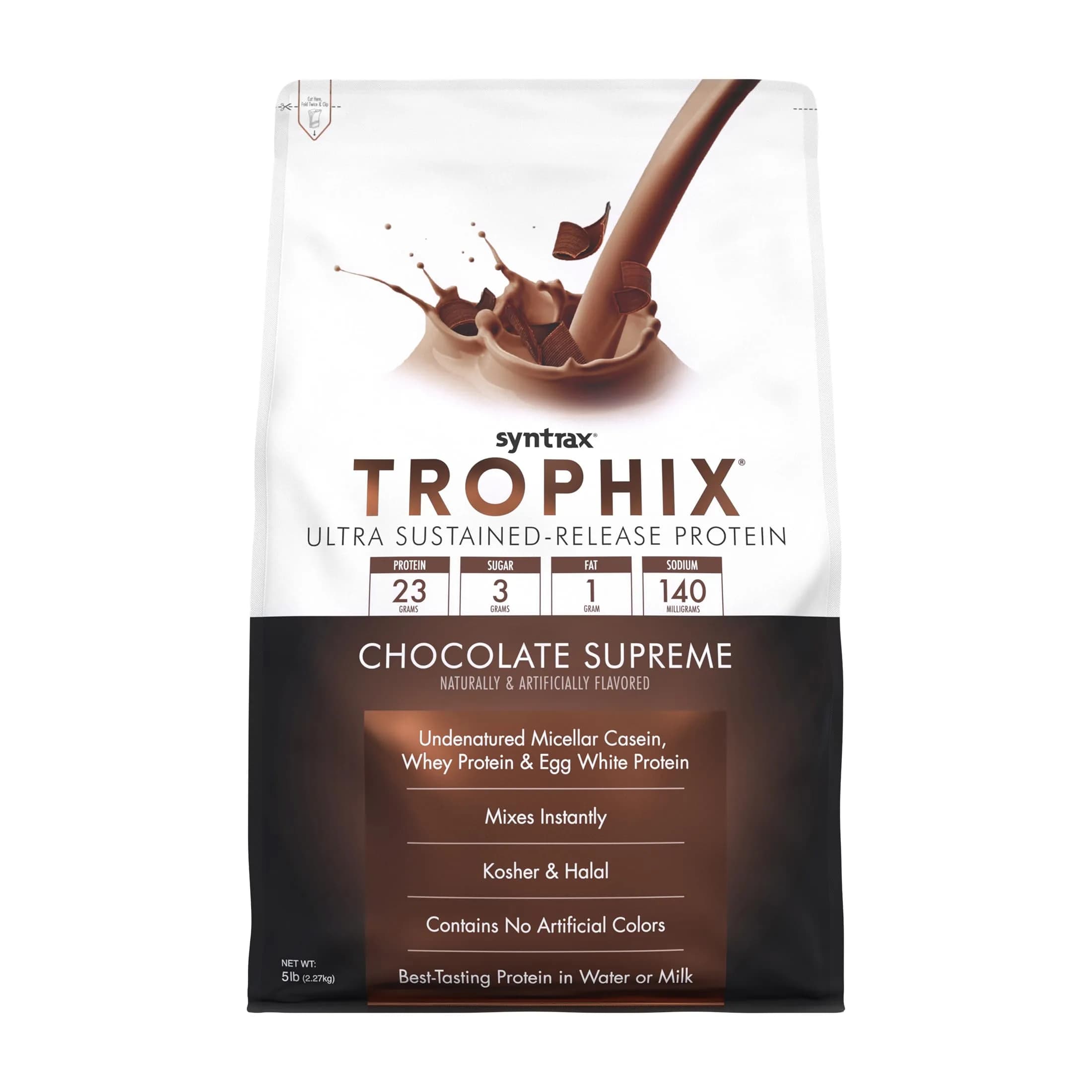 Syntrax Trophix Ultra Sustained‑Release Protein, Chocolate Supreme, 5 lb | Supports Long-Term Muscle Recovery