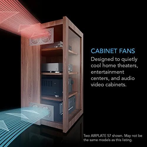 AC Infinity AIRPLATE S7 Quiet Cabinet Cooling Fan 12" (30.7 cm) with Speed Controller | 104 CFM Airflow, 19 dBA Noise, Dual Ball Bearings thumbnail 2