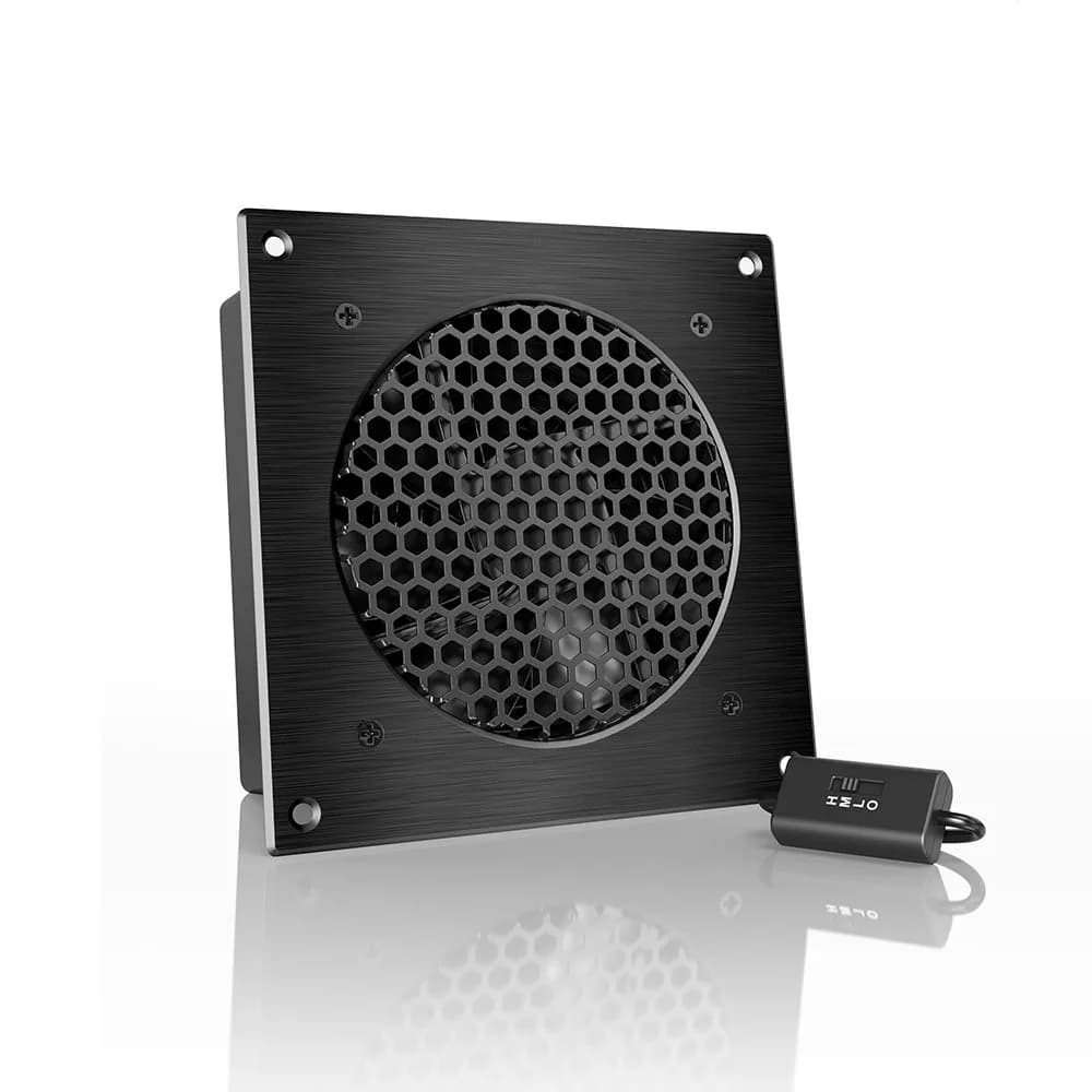 AC Infinity AIRPLATE S7 Quiet Cabinet Cooling Fan 12" (30.7 cm) with Speed Controller | 104 CFM Airflow, 19 dBA Noise, Dual Ball Bearings — Speed Controller / 6-Inch