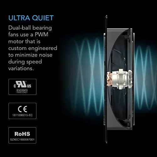 AC Infinity AIRPLATE S3 6-Inch Quiet Cabinet Cooling Fan w/ Speed Controller thumbnail 4