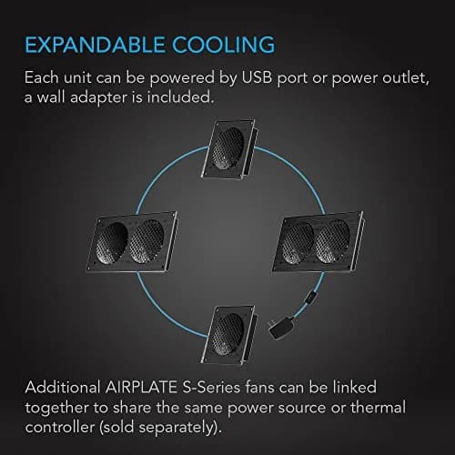 AC Infinity AIRPLATE S3 6-Inch Quiet Cabinet Cooling Fan w/ Speed Controller thumbnail 5
