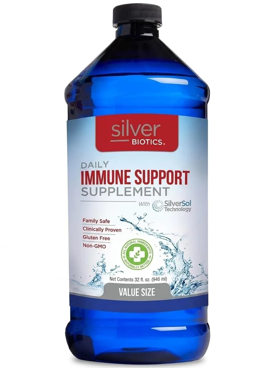 American Biotech Labs Silver Biotics 8 Fl Oz | Immune Support with SilverSol Technology — 32 Fl Oz