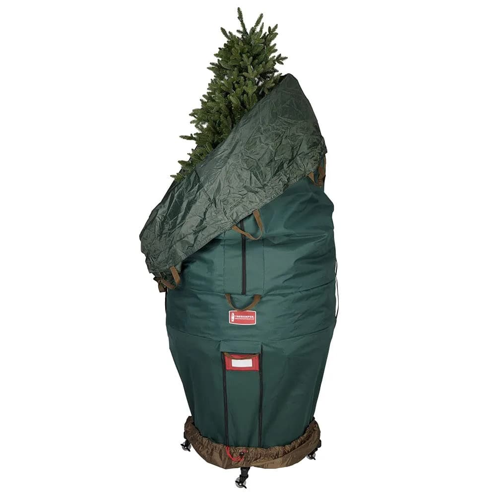 TreeKeeper Upright Tree Storage Bag for 9ft Artificial Trees | Space-Saving, Discreet, Heavy Duty Handles — 9' - XLarge (Wide)