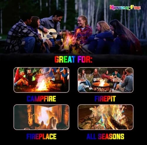 Mystical Fire Color Changing Packets – 24 Pack | Vibrant Flames for Outdoor Fire Pits & Campfires thumbnail 6