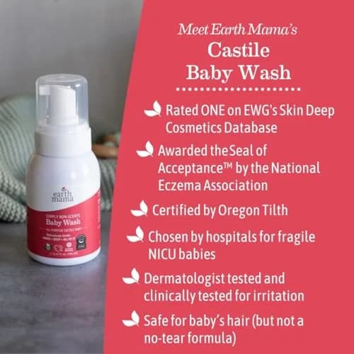 Earth Mama Simply Non-Scents Baby Wash Foaming Hand Soap 186ml (6.27 Fl Oz) | National Eczema Association Seal of Acceptance thumbnail 8